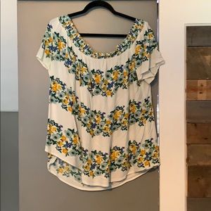 Off the shoulder floral top